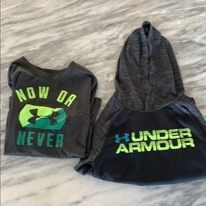 Boys Under Armour long sleeve tops